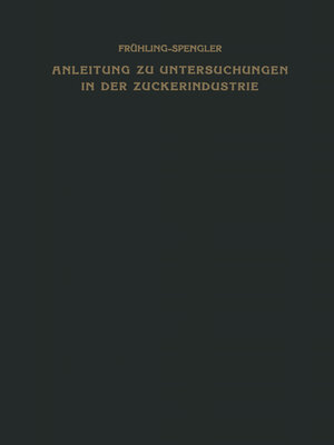 cover image of Anleitung zu Untersuchungen in der Zuckerindustrie